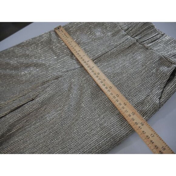 I.N.C. INTERNATIONAL CONCEPTS Women's Metallic Wide Leg High Rise Pull-On Pants - Picture 5 of 9